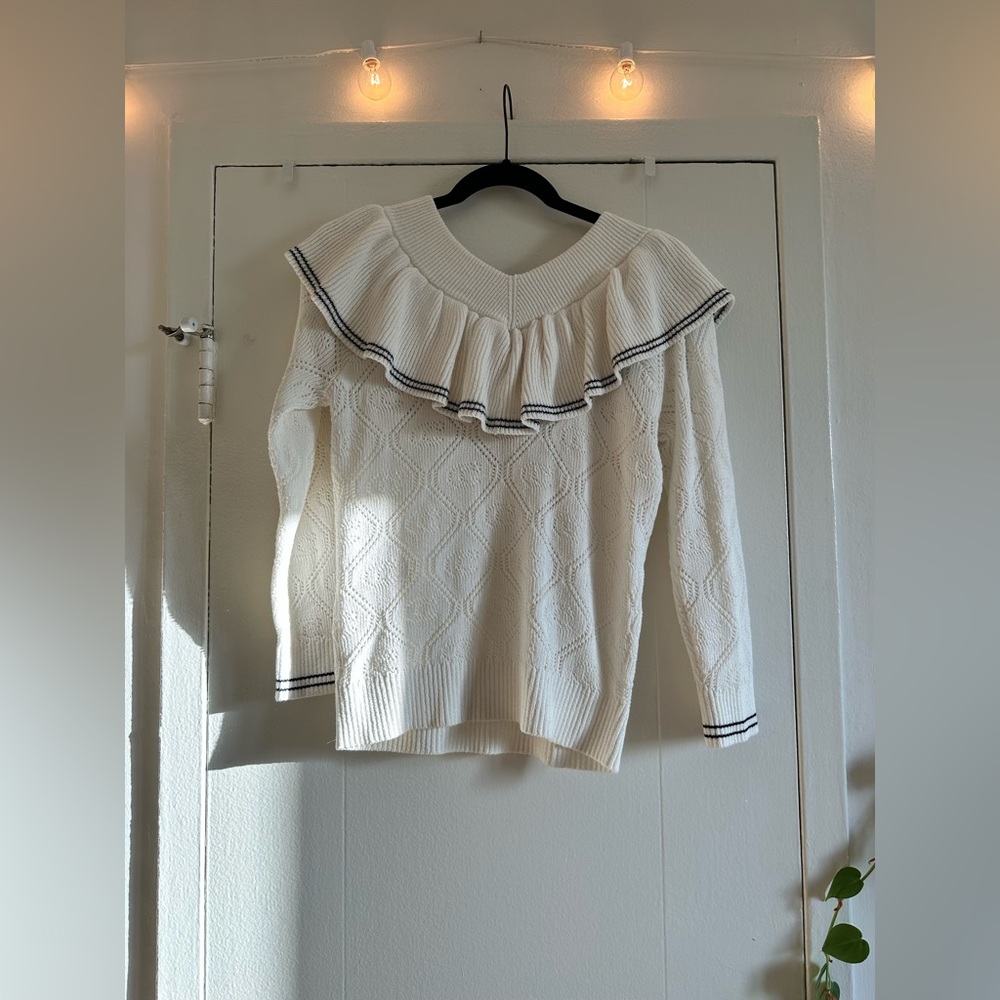 Coach Ruffle Neck Sweater